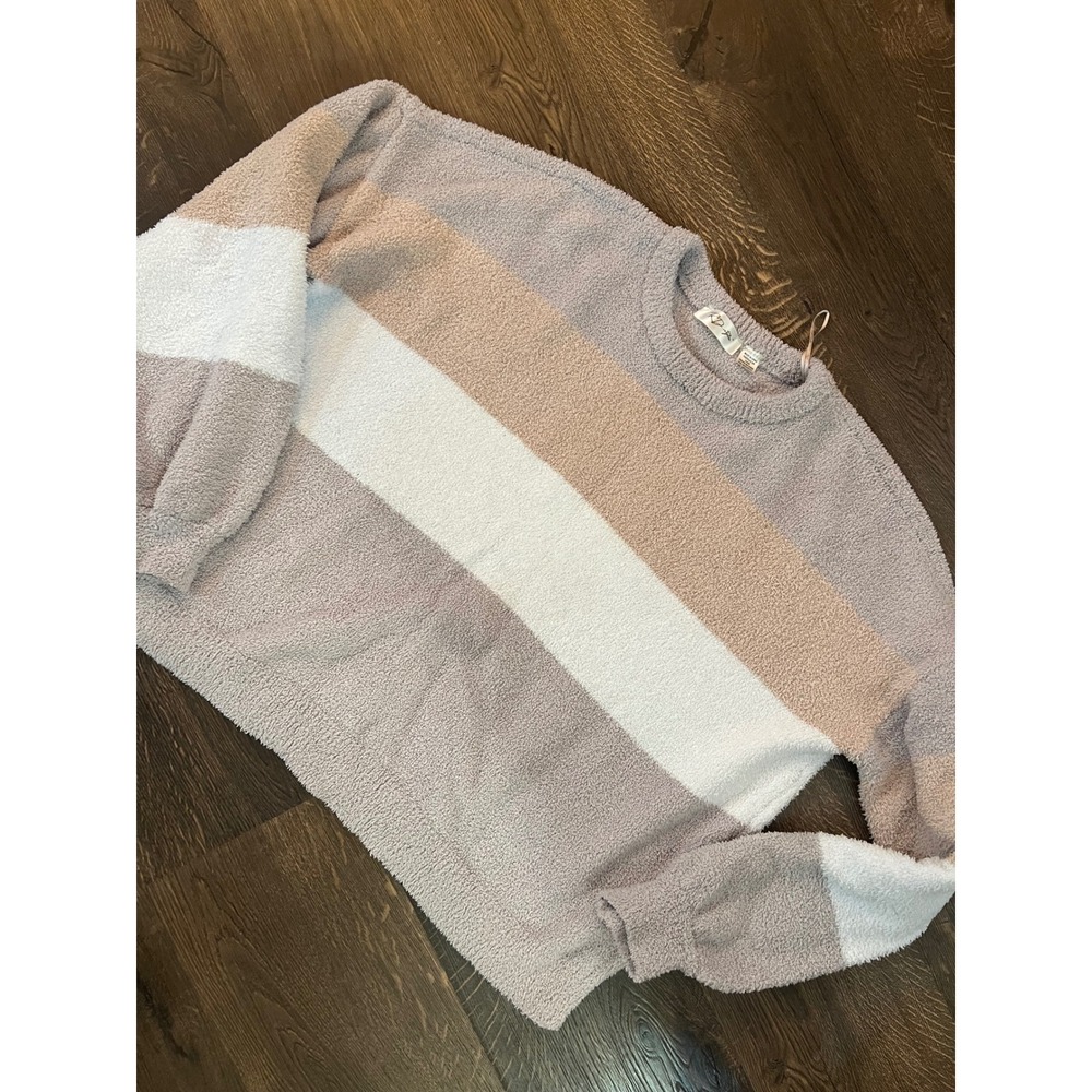 RD Style Fuzzy Pullover Sweater Color Block Cozy Loungewear‎ XXL